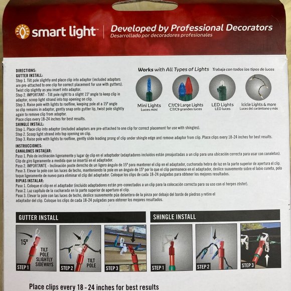 Simple Living Ladderless Christmas Light Clip 25ct - Picture 9 of 10